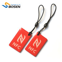 Individuelles Logo NFC Epoxy Schlüsselanhänger-Karte Wasserdichter RFID-Zugangskontroll-Schlüsselanhänger Social Media Google Review NFC-Tag