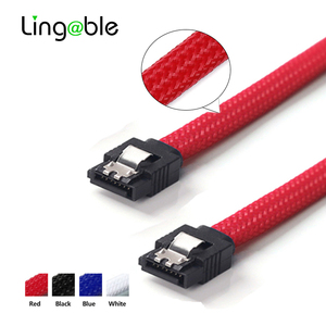 <span class=keywords><strong>Cable</strong></span> SATA Recto para HDD/SSD, con Cubierta <span class=keywords><strong>de</strong></span> Nailon Trenzado y PVC, con Cierre <span class=keywords><strong>de</strong></span> Seguridad para Unidades <span class=keywords><strong>de</strong></span> CD, 50CM/30CM, Blanco - Product Image 4