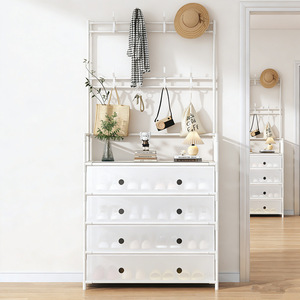 <b>Shoe</b> Rack With Hooks And Drawers 20-35 Pairs Capacity Standing Type <b>For</b> Home Dormitory Rental Apartment - Product Image 3