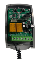 Récepteur externe BISEN ACCESS BS-REC3 433,92 MHz pour barrière automatique/ouvre-porte, apprentissage de max. 400 codes, certifié CE, avec clé