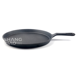 Factory Whole <strong>Sale</strong> Cookware Pre-Seasoned Cast Iron Skillet, Shallow Flat Bottom Chef <strong>Pan</strong>, Pizza Crepe Tortilla Tawa <strong>Pan</strong>, - Product Image 5