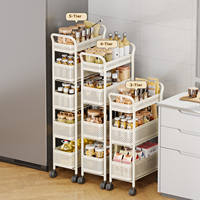 Carrito de Almacenamiento Rodante de Malla Multicapa, Organizador Delgado para Espacios Reducidos, con Logotipo Personalizado OEM para Cocina, Venta Directa de Fábrica