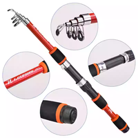 1.5m 1.8m Joran Pancing Anak Portable Teleskopik Mini Feeder Fiberglass Ultralight Set Reel Daiwa untuk Memancing Ikan Mas dan Laut