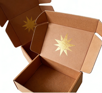 Boîte d'expédition en carton ondulé doré, personnalisable avec logo et taille, vente en gros, gaufrage, offre spéciale usine