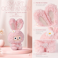 Lapin musical interactif intelligent, peluche, conversation IA, ultra doux, rembourrage en coton PP, certifié CE CPC, cadeau pour enfants