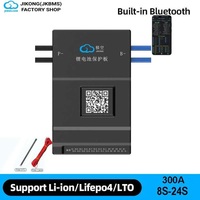 JKBMS JK-BD6A24S30P Smart BMS 8-24S 24V 36V 48V 60V 72V 300A 0.6A Equilibrio Activo Gestión de Baterías LiFePO4/LTO para Energía