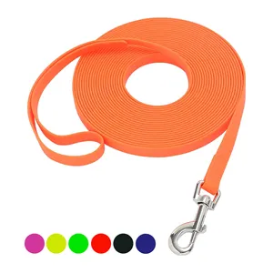 Correa de perro de trabajo sólida impermeable silicona PVC plomo para entrenamiento de seguimiento línea larga a prueba de olores para cachorros perros medianos y grandes