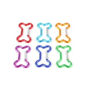 YYX Accessoires de camping durables en <span class=keywords><strong>aluminium</strong></span>, mousqueton à boucle, clips en forme d'os, porte-clés pour l'extérieur - Product Image 1