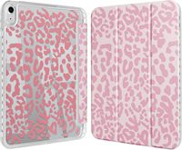 Étui Trifold avec support pour iPad 11e génération 11 pouces 2025 et 10e génération 10,9 pouces 2022, motif léopard rose, housse de protection antichoc