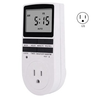 Temporizador Digital Electrónico Programable de 12/24 Horas, Enchufe con Temporizador para Electrodomésticos de Cocina, Enchufe para UE, Reino Unido, EE. UU., Australia, Francia