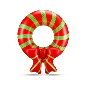 PVC <b>Inflatable</b> Wreath Swimming Ring Pool <b>Float</b> 80 110 CM for Christmas Summer Vacation Beach Party Decorations - Product Image 1