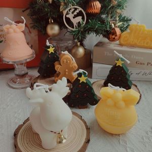 Regalos de vacaciones Accesorios de fotografía de Navidad Adornos de decoración Vela Taza de porcelana Hombre de jengibre Galletas Velas perfumadas de cera de soja - Product Image 3