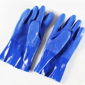 Wholesale 27CM 30CM 35CM 40CM 45CM PVC Elbow Length Gloves Long Acid Oil Chemical Resistant PVC Industrial Gloves