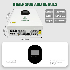 Convertisseur <span class=keywords><strong>hybride</strong></span> 6,2 kW avec sortie relais programmable, convertisseur solaire <span class=keywords><strong>hybride</strong></span> monophasé pour contrôler les appareils externes - Product Image 3