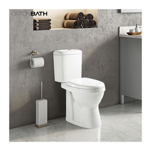 ORTONBATH Tazón alto para discapacitados S Trap Dual Flush P Trap Inodoro de dos piezas Wc Armario de agua COMODIDAD ALTURA Inodoro <span class=keywords><strong>Asiento</strong></span> de cierre suave - Product Image 1