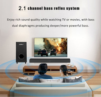Barra de Sonido para TV GD-698 de 80W 2.1, Altavoz con Woofer de 6.5 Pulgadas, Altavoz Bluetooth con Control Remoto, Gran Venta