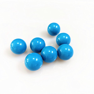 Bola Plastik POM Delrin Biru Kecil Murah Berwarna, Dibuat dengan Metode Injeksi, Ukuran 17.27mm dengan Layanan Pemotongan untuk Bantalan Beban Ringan - Product Image 1