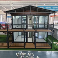 Maison mobile préfabriquée habitable, 2 à 5 chambres, 20 pieds, 40 pieds, maison conteneur pliable extensible, utilisation en entrepôt, terrasse, véranda
