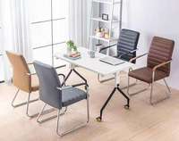 Fauteuil de bureau exécutif en cuir PU noir et marron réglable, avec accoudoirs, forte capacité de charge, idéal pour le bureau à domicile