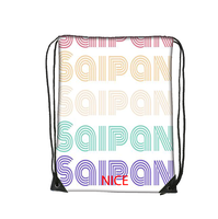 Sac de sport personnalisé en gros avec motif Saipan, sac à dos multifonctionnel à cordon pour la gym, les courses, les sorties en plein air et les cadeaux personnalisés