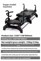 Micro Reformer Commercial en Aluminium pour Pilates, Machine Multifonctionnelle Supermodel pour l'Alignement de la Chaîne Cinétique et les Salles de Sport de Prestige