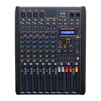 Console de mixage audio professionnelle Xtuga MKX8 8 canaux avec 99 effets DSP pour les scènes, la vidéo et l'éclairage