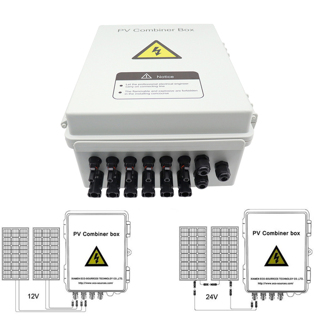Moreday 1KW 2KW 3KW 5KW 10KW PV Solar Combiner Box 6 Strings DC1000V Ip65 Waterproof DC Combiner Box Junction Box