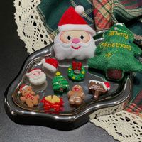 Accessoires en peluche de Noël très vendus, ambiance mignonne, dessin animé, chaussures de Père Noël, sacs, décorations, accessoires de bagages DIY