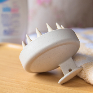 Wheat Straw <b>Scalp</b> Exfoliator Care Hair Washing Shampoo <b>Brush</b> Body Shower Massager Shampoo <b>Brush</b> - Product Image 1