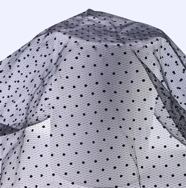 Ren Polka Dot đổ xô lưới nylon lưới Polka Dot đổ xô vải sáng Dot lưới thời trang phụ nữ ăn mặc Vải