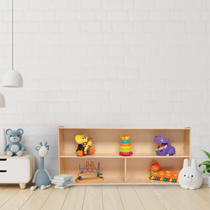 Étagère de rangement pour jouets en bois à trois niveaux de 30 pouces, inspirée de la pédagogie Montessori, bibliothèque pour enfants, ensemble de meubles pour salle de classe et salle de jeux - Product Image 2