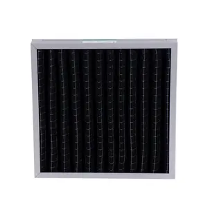 Aluminum frame HVAC air pre-filter activated carbon pleated filter