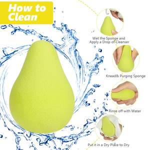 Juego de esponjas al por mayor, bonita esponja de mezcla de base en forma de fruta para polvo de crema líquida, regalo exquisito para niña - Product Image 5