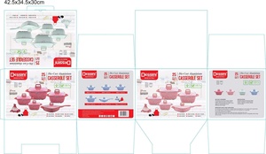 25 cái/bộ nhà bếp không dính <span class=keywords><strong>Cookware</strong></span> chậu và chảo Set đa-sử dụng nhôm Bộ - Product Image 2