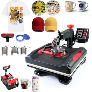 Freesub multifunctional heat press machine 15x15 t-shirt printing machine t shirt hat cap mug P8038-8