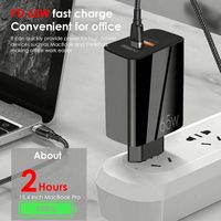 Chargeur GaN 65W PD à charge rapide QC3.0 pour téléphone portable, ordinateur portable et tablette