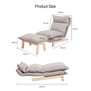 Vente paresseux gris doux café inclinable salon plancher accent inclinable velours salon fauteuils avec oreiller pouf <span class=keywords><strong>accoudoir</strong></span> - Product Image 6