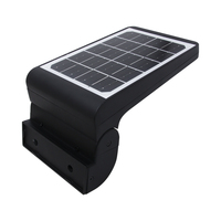 Lampe murale solaire moderne IP65 en aluminium 5W lampe à LED de jardin extérieur avec corps en PC en forme de cylindre carré blanc chaud 3000K CCT