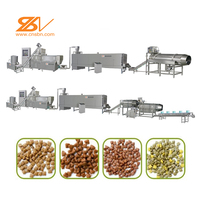 Ligne de production de machines pour aliments pour animaux de compagnie 100 kg/h-6 tonnes/h, extrudeuse à double vis pour croquettes pour chiens et aliments pour poissons