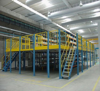 Vente directe usine : Système de rayonnage industriel robuste en acier pour mezzanine, solution de stockage multi-niveaux en acier avec plateforme et revêtement en poudre