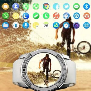 Montre intelligente étanche de sport pour hommes <span class=keywords><strong>V8</strong></span> avec carte sim et caméra android, cadran arrondi, fréquence cardiaque, moniteur d'activité physique - Product Image 3