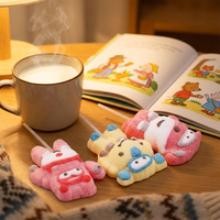 Sucettes en forme de guimauve de dessin animé, boîte de 18 pièces, bonbons sucrés pour enfants, vente en gros