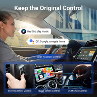 Boîte Android Auto et CarPlay sans fil, réseau 4G, système d'exploitation Android 8.1, 2+8 Go de RAM/ROM, Netflix, YouTube, pour une compatibilité universelle avec les voitures