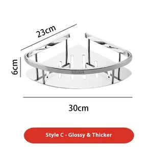 Стена для гостиничной инженерии из нержавеющей стали, 304 угловая стойка, треугольная Однослойная полка для хранения, встроенная полка для ванной комнаты - Product Image 3
