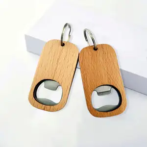 Opener_Manufacturer Wholesale Bottle Opener Wood Deer Key Ring Custom Wooden Bottle Opener Key Chain