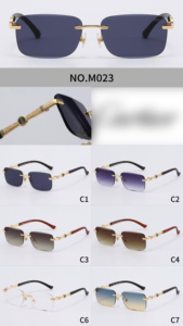Lunettes de soleil classiques <span class=keywords><strong>Crti</strong></span> Gold, lunettes de marque, lunettes de soleil de luxe, lunettes de soleil de créateur, lunettes en métal sans monture, lunettes anti-UV - Product Image 2