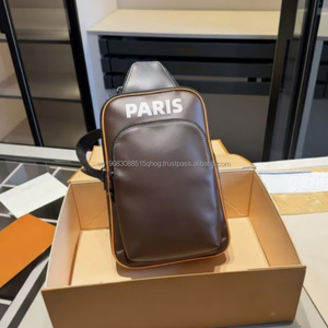 Sacs de Poitrine Tactiques de Luxe en PU pour Hommes, Marque de Créateur, Petits Sacs Bandoulière à Fermeture Éclair, Toutes Saisons, Usage Quotidien, Tendance, Vente en Gros - Product Image 1