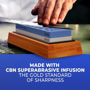 Afilador de cuchillos de piedra de afilar Premium 2 Side Grit 1000/6000 Waterstone Piedra de afilar de cuchillos antideslizante - Product Image 3