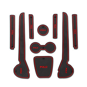 Cuscinetti Slot per portiera auto per <span class=keywords><strong>Polo</strong></span> VW 2010-2017 tappetini per Console centrale portabicchieri inserti accessori interni - Product Image 1