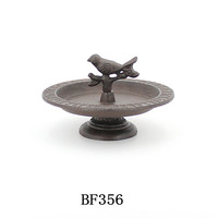 Antique en fonte décoration de jardin bain d'oiseau/métal artisanat jardin décoratif Animal mangeoire à oiseaux